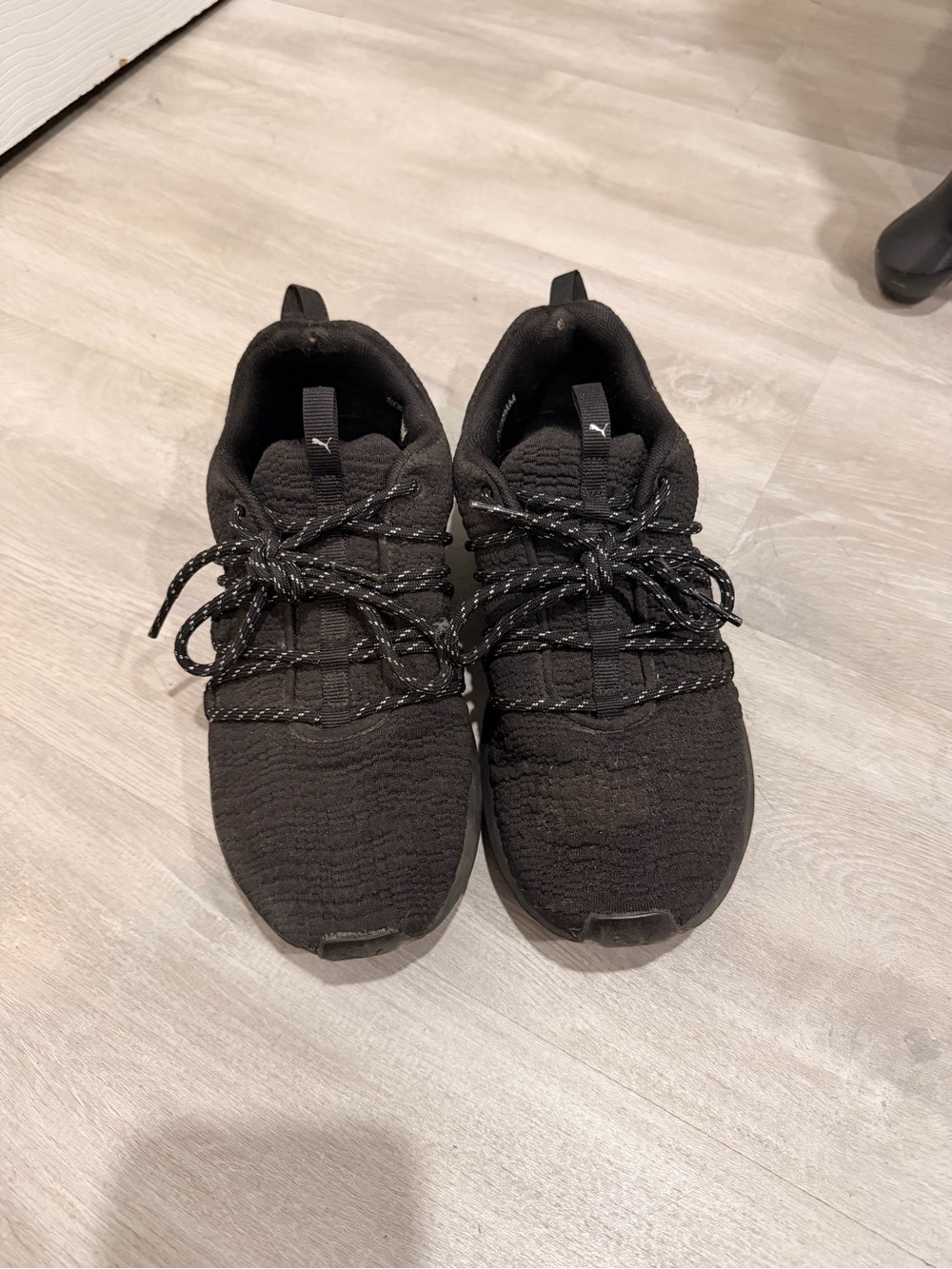 Puma Men’s Black Knit Lace-Up Sneakers